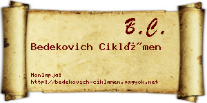 Bedekovich Ciklámen névjegykártya